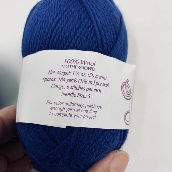 3 Skeins New Brown Sheep Nature Spun 100% Wool Mothproofed Yarn China Blue - Picture 4 of 5